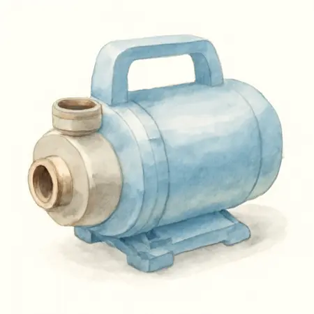 Water color illustrative image of a generic 1/10 HP Transfer Pump 320 GPH