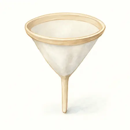 Water color illustrative image of a generic 110 to 120 Mesh Paint Strainers, 100 Pk.