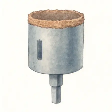 Water color illustrative image of a generic 1-1/4 In. - 3-1/4 In. Carbide Grit Hole Saw Assorted Set, 9 Piece