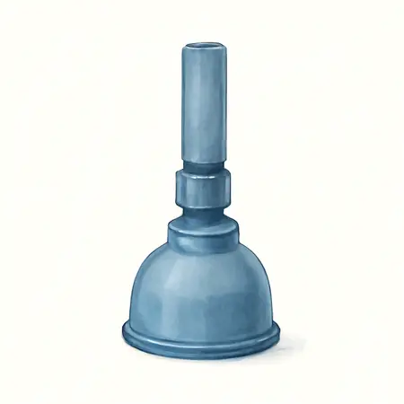 Water color illustrative image of a generic 1-1/8 in. Hex Dust Extraction Attachment for Breaker Hammers