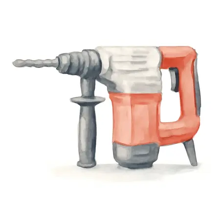Water color illustrative image of a generic 11 Amp 1-9/16 in. SDS-MAX Type Variable-Speed Rotary Hammer