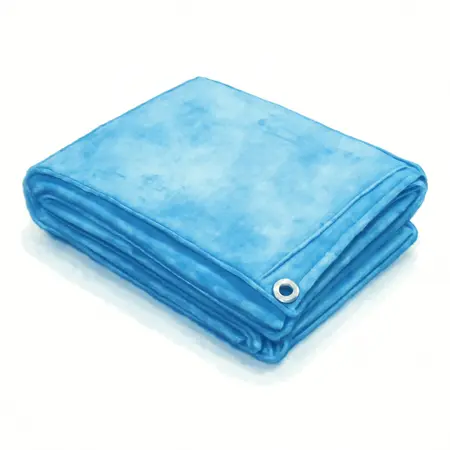 Water color illustrative image of a generic 11 ft. 4 in. x 17 ft. 6 in. Blue All Purpose/Weather Resistant Tarp