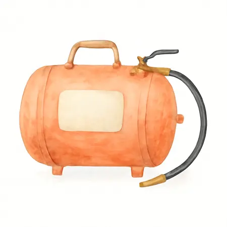 Water color illustrative image of a generic 11 Gallon Portable Air Tank