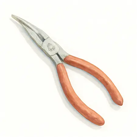 Water color illustrative image of a generic 11 in. 45° Long Reach Pliers