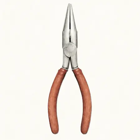 Water color illustrative image of a generic 11 in. Long Reach Needle Nose Pliers