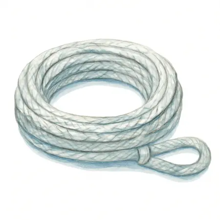 Water color illustrative image of a generic 12,000 lb. 80 ft. x 3/8 in.  Synthetic Winch Rope