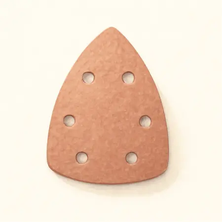 Water color illustrative image of a generic 120 Grit Hook and Loop Finger Detail Sanding Sheets with Ceramic Alumina Grain, 5 Pack