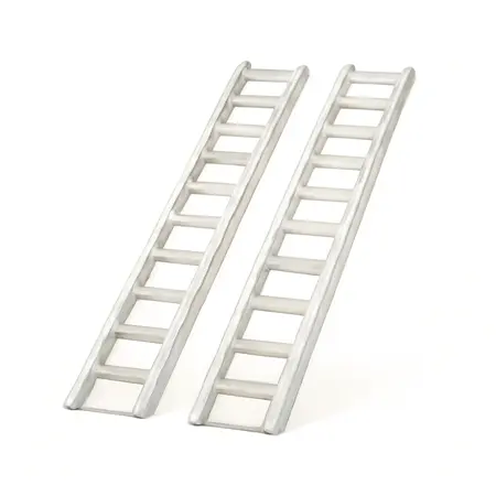 Water color illustrative image of a generic 1250 lb. Capacity, 13 in. x 77 in. Straight Aluminum Loading Ramps, Set of 2