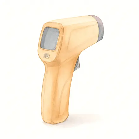 Water color illustrative image of a generic 12:1 Infrared Laser Thermometer