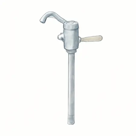 Water color illustrative image of a generic 12 GPM Air Operated Barrel Pump