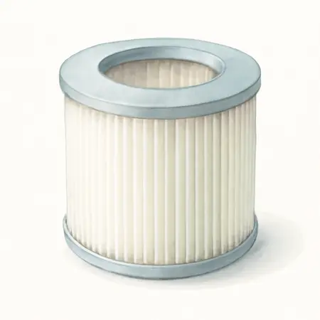 Water color illustrative image of a generic 12 Gallon Jobsite Dust Extractor Replacement Filter