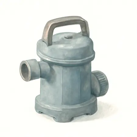 Water color illustrative image of a generic 1/2 HP Cast Iron Transfer Pump