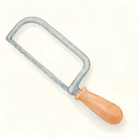 Water color illustrative image of a generic 12 In. Compass Saw