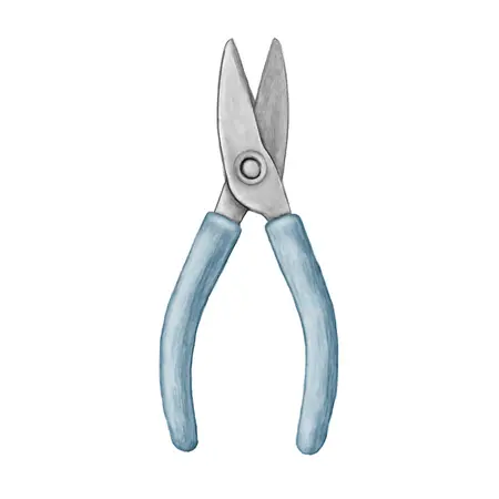Water color illustrative image of a generic 12 In Aluminum Snips