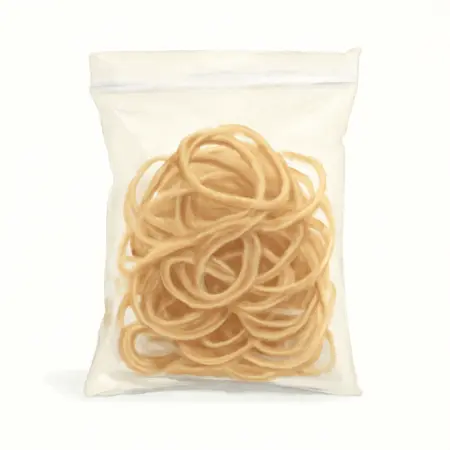 Water color illustrative image of a generic 1/2 Lb. Rubber Bands