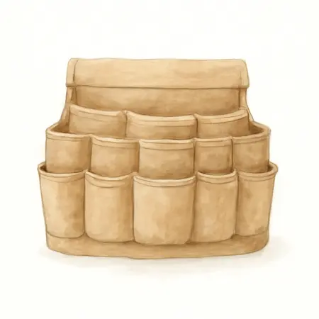 Water color illustrative image of a generic 12 Pocket Framers Pouch