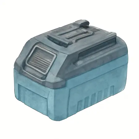 Water color illustrative image of a generic 12V Lithium-Ion 4.0 Ah Compact Lightweight Battery