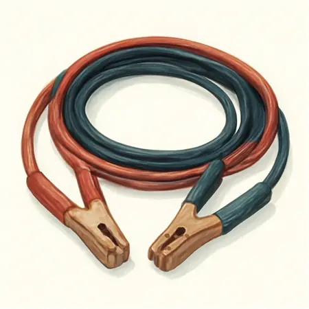 Water color illustrative image of a generic PITTSBURGH 12 ft. 8 Gauge Jumper Cables