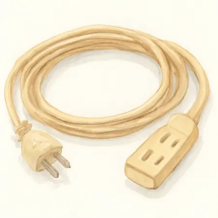 Water color illustrative image of a generic 12 ft. x 16 Gauge Indoor Extension Cord
