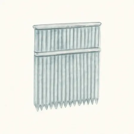 Water color illustrative image of a generic 1/2 in. 23 GA Galvanized Pin Nails, 2,000 Pc.