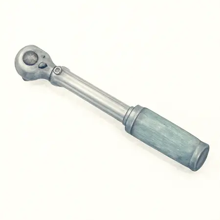 Water color illustrative image of a generic 1/2 in.  Drive 50-250 ft. lb. Professional Flex Head Click Torque Wrench