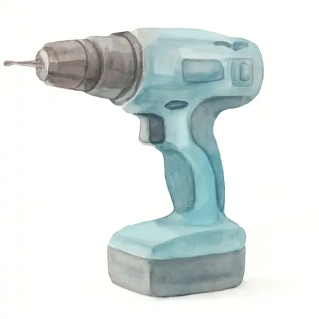 Water color illustrative image of a generic 7.5  Amp 1/2 in.  Variable Speed Hammer Drill/Driver