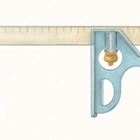 Water color illustrative image of a generic 12 in. Combination Square