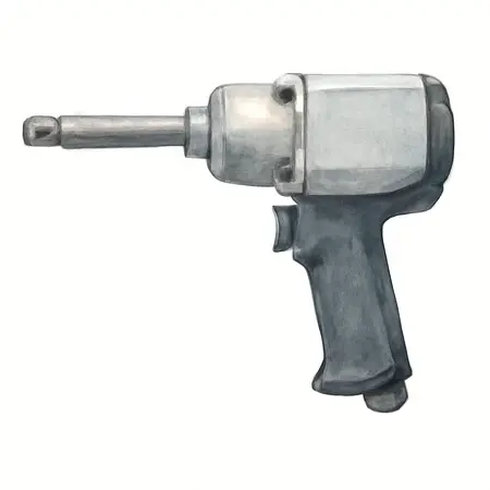 Water color illustrative image of a generic 1/2 in. Composite Air Impact Wrench with 2 in. Anvil