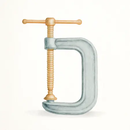 Water color illustrative image of a generic 12 in. Deep Throat U-Clamp
