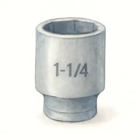 Water color illustrative image of a generic 1/2 in. Drive 1-1/4 in. Impact Socket