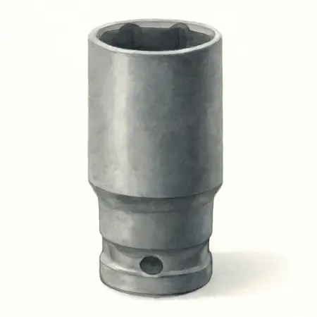 Water color illustrative image of a generic 1/2 in. Drive 13/16 in. Deep Impact Socket