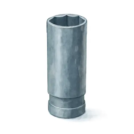 Water color illustrative image of a generic 1/2 in. Drive 19mm Deep Impact Socket