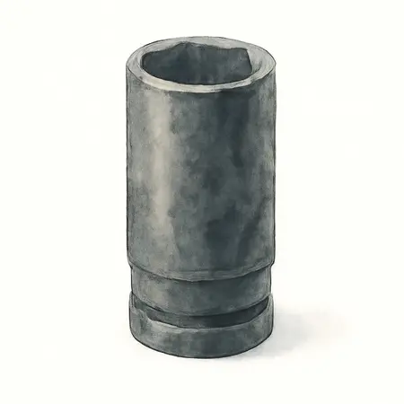 Water color illustrative image of a generic 1/2 in. Drive 21mm Deep Impact Socket