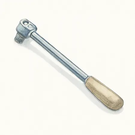 Water color illustrative image of a generic 1/2 in. Drive 25 in. Breaker Bar