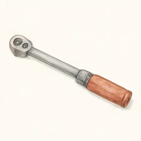 Water color illustrative image of a generic 1/2 in. Drive 10-150 ft. lb. Click Torque Wrench