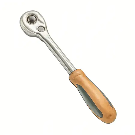 Water color illustrative image of a generic 1/2 in.  Drive Professional Long-Reach Flex Head Ratchet with Comfort Grip