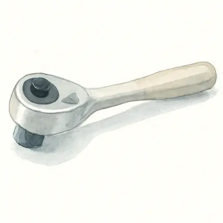 Water color illustrative image of a generic 1/2 in. Drive Professional Low-Profile Ratchet