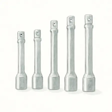 Water color illustrative image of a generic 1/2 in. Drive Professional Socket Extension Set, 5 Pc.