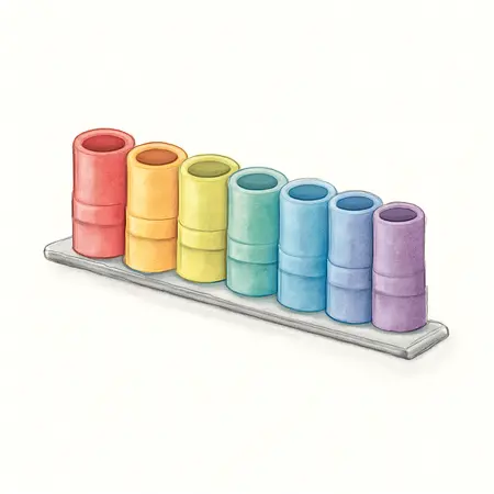 Water color illustrative image of a generic 1/2 in. Drive SAE Color Coded Socket Set, 10 Piece