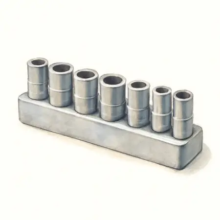 Water color illustrative image of a generic 1/2 in. Drive SAE Impact Hex Socket Set, 8 Piece
