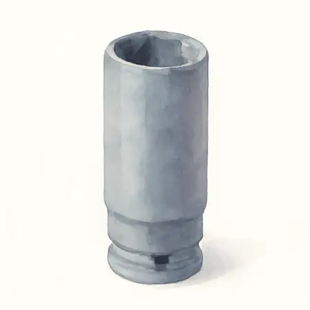 Water color illustrative image of a generic 1/2 in. Drive Super High Torque Lug Nut Impact Socket Set, 11 Pc.