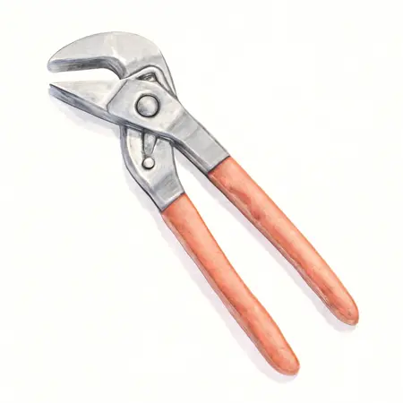 Water color illustrative image of a generic 12 in.  Fast Adjust Water Pump Pliers