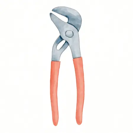 Water color illustrative image of a generic 12 in. High Performance  Groove Joint Pliers