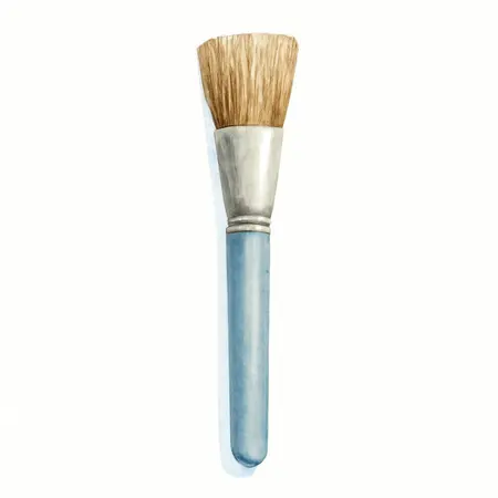 Water color illustrative image of a generic 1/2 in. Horsehair Bristle Acid Shop Brushes, 36 Pc.
