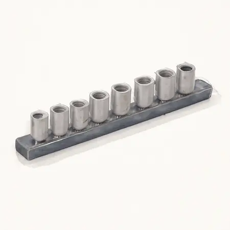 Water color illustrative image of a generic U.S. GENERAL 1/2 in. Magnetic Socket Rail - Black