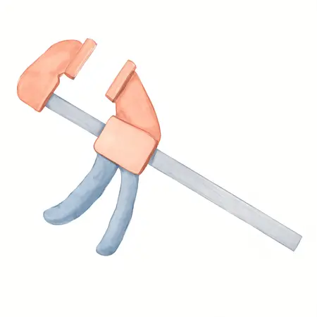 Water color illustrative image of a generic 12 in. Quick Release Bar Clamp