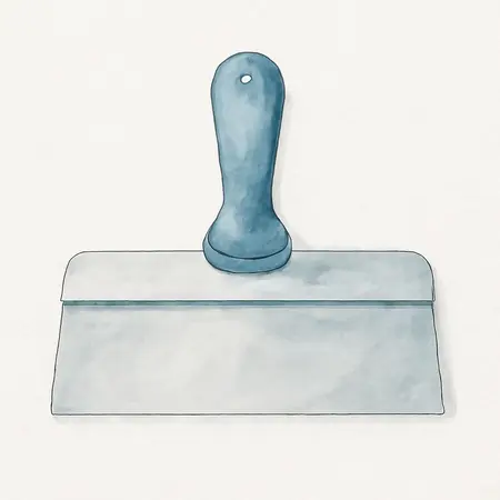 Water color illustrative image of a generic 12 in.  Stainless Steel Taping Knife