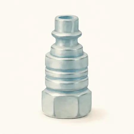 Water color illustrative image of a generic 1/2 in. Steel Industrial Quick Coupler Set, 4 Piece