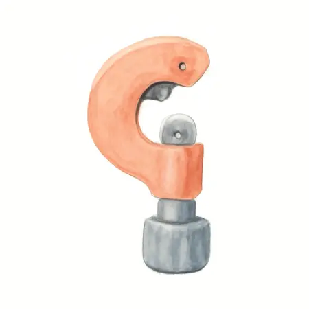 Water color illustrative image of a generic 1/2 in. Tubing Cutter
