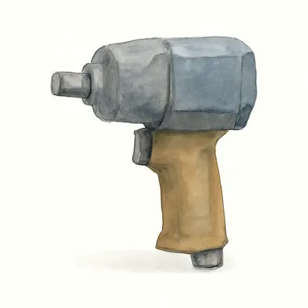 Water color illustrative image of a generic 1/2 in. Ultra Compact Xtreme Torque Stubby Air Impact Wrench